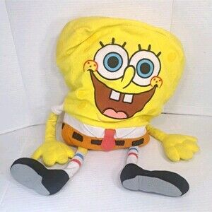 Vintage 2007 SpongeBob SquarePants Large Cuddle Pillow Plush 26" Nickelodeon